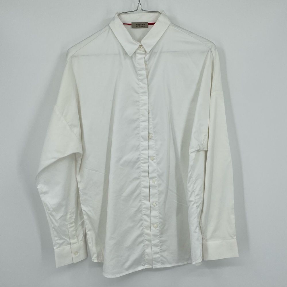 Fabrika Women’s Button Down Long Sleeve White Shirt size XS